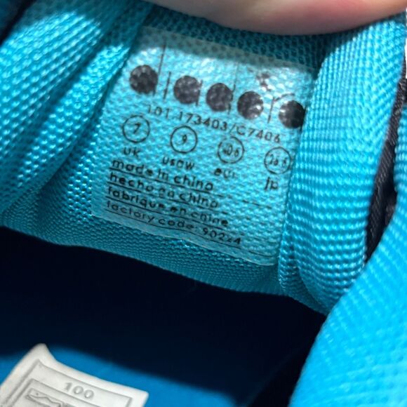 Diadora Nucleo 2 | Women’s Sz 9M Athletic Running Black Teal Blue Sneakers Shoes - Picture 10 of 11